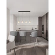 Pendul NovaLuce ALAZ metal, sticla, acril, negru, auriu, transparent, LED, 36W, 3000K, 1592 Lm - NL-9124120