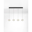 Pendul NovaLuce ALAZ metal, sticla, acril, negru, auriu, transparent, LED, 36W, 3000K, 1592 Lm - NL-9124120