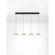Pendul NovaLuce ALAZ metal, sticla, acril, negru, auriu, transparent, LED, 36W, 3000K, 1592 Lm - NL-9124120