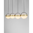 Pendul NovaLuce ALAZ metal, sticla, acril, negru, auriu, transparent, LED, 36W, 3000K, 1592 Lm - NL-9124120