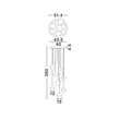 Pendul NovaLuce ALAZ metal, sticla, acril, negru, auriu, transparent, LED, 81W, 3000K, 3582 Lm - NL-9124121