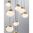 Pendul NovaLuce ALAZ metal, sticla, acril, negru, auriu, transparent, LED, 81W, 3000K, 3582 Lm - NL-9124121