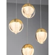 Pendul NovaLuce ALICIA metal, sticla, auriu, LED, 25W, 3000K, 1575 Lm - NL-9124123