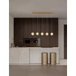 Pendul NovaLuce ALICIA metal, sticla, auriu, LED, 25W, 3000K, 1575 Lm - NL-9124124