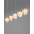 Pendul NovaLuce ALICIA metal, sticla, auriu, LED, 25W, 3000K, 1575 Lm - NL-9124124