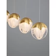 Pendul NovaLuce ALICIA metal, sticla, auriu, LED, 25W, 3000K, 1575 Lm - NL-9124124
