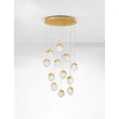 Pendul NovaLuce ALICIA metal, sticla, auriu, LED, 60W, 3000K, 3780 Lm - NL-9124125