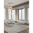 Pendul NovaLuce ALICIA metal, sticla, auriu, LED, 90W, 3000K, 5670 Lm - NL-9124126