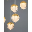 Pendul NovaLuce ALICIA metal, sticla, auriu, LED, 90W, 3000K, 5670 Lm - NL-9124126