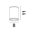 Plafoniera exterioara NovaLuce Dara metal, sticla, alb, LED, 3000K, 9W, 579lm, IP54 - NL-9136179