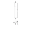 Lampadar exterior NovaLuce PEC metal, negru, LED, 8W, 223lm, 3000K, IP65 - NL-9136420