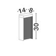 Lampadar exterior NovaLuce ALLEY metal, negru, LED, 8W, 365lm, 3000K, IP65 - NL-9136422