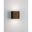 Aplica de perete exterioara NovaLuce KIOO metal, lemn, sticla, negru, LED, 10W, 775lm, 3000K, IP65 - NL-9136427