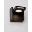 Aplica de perete exterioara NovaLuce KIOO metal, lemn, sticla, negru, LED, 10W, 775lm, 3000K, IP65 - NL-9136427