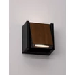 Aplica de perete exterioara NovaLuce KIOO metal, lemn, sticla, negru, LED, 10W, 775lm, 3000K, IP65 - NL-9136427