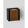 Aplica de perete exterioara NovaLuce KIOO metal, lemn, sticla, negru, LED, 10W, 775lm, 3000K, IP65 - NL-9136427