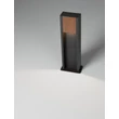 Lampadar exterior NovaLuce KIOO metal, lemn, negru, LED, 11W, 464lm, 3000K, IP65 - NL-9136428
