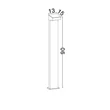 Lampadar exterior NovaLuce ROB metal, sticla, negru, transparent, LED, 13W, 757lm, 3000K, IP65 - NL-9136430
