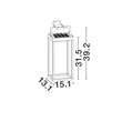 Veioza solara exterioara NovaLuce TEGOLO metal, sticla, antracit, LED, 2W, 231lm, 3000K, IP54 - NL-9136431