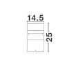 Lampadar exterior NovaLuce AIRY metal, negru, LED, 8W, 369lm, 3000K, IP65 - NL-9136444