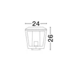 Lampadar exterior NovaLuce OPU metal, plastic, antracit, transparent, E27, IP54 - NL-9136449