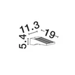 Aplica de perete solara exterioara cu senzor NovaLuce TEK metal, plastic, negru, alb, LED, 1W, 105lm, 3000K, IP54 - NL-9136460