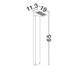 Lampadar exterior cu senzor NovaLuce TEK metal, plastic, negru, LED, 1W, 105lm, 3000K, IP54 - NL-9136461