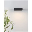 Aplica de perete exterioara NovaLuce Brin metal, sticla,antracit, transparent, LED, 3000K, 10W, 298lm, IP65 - NL-9160101