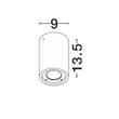 Plafoniera exterioara NovaLuce PAR ciment, alb, GU10, IP65 - NL-9186180