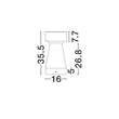 Lampadar exterior NovaLuce LUA ciment, gri, LED, 12W, 629lm, 3000K, IP65 - NL-9186185