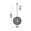 Pendul NovaLuce SOLE metal, negru, LED, 3000K, 21W, 2403lm - NL-9186905