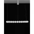 Pendul NovaLuce PERLA metal, sticla, crom, alb, LED, 3000K, 72W, 6492lm - NL-9186917
