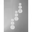 Pendul NovaLuce PERLA metal, sticla, crom, alb, LED, 3000K, 23W, 2281lm - NL-9186919