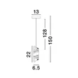 Pendul NovaLuce SENECA metal, acril, negru, auriu, transparent, LED, 3000K, 9W, 740lm - 9186937