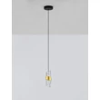 Pendul NovaLuce SENECA metal, acril, negru, auriu, transparent, LED, 3000K, 9W, 740lm - 9186937