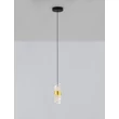 Pendul NovaLuce SENECA metal, acril, negru, auriu, transparent, LED, 3000K, 9W, 740lm - 9186937