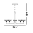 Pendul NovaLuce BION metal, acril, auriu, transparent, LED, 3000K, 48W, 3094lm - 9186945