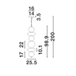 Pendul NovaLuce COEN metal, sticla, auriu, fumuriu, LED, 3000K, 27W, 3200lm - 9186953