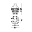 Pendul NovaLuce STELLAR metal, auriu, LED, 3000K, 72W, 5865lm - 9186970