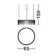 Pendul NovaLuce STELLAR metal, auriu, LED, 3000K, 26W, 1980lm - 9186974