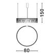 Pendul NovaLuce STELLAR metal, auriu, LED, 3000K, 31W, 2560lm - 9186976