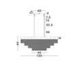 Pendul NovaLuce REVΙΑ metal, auriu, LED, 46W, 3000K, 1654 Lm - NL-9186997