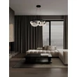 Pendul NovaLuce CLAIR metal, sticla, negru, transparent, LED, 65W, 3500K, 2611 Lm - NL-9187000
