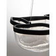 Pendul NovaLuce CLAIR metal, sticla, negru, transparent, LED, 65W, 3500K, 2611 Lm - NL-9187000