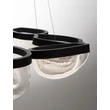 Pendul NovaLuce CLAIR metal, sticla, negru, transparent, LED, 65W, 3500K, 2611 Lm - NL-9187000
