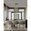 Pendul NovaLuce CLAIR metal, sticla, negru, transparent, LED, 43W, 3500K, 1766 Lm - NL-9187001