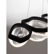 Pendul NovaLuce CLAIR metal, sticla, negru, transparent, LED, 43W, 3500K, 1766 Lm - NL-9187001