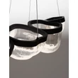 Pendul NovaLuce CLAIR metal, sticla, negru, transparent, LED, 43W, 3500K, 1766 Lm - NL-9187001
