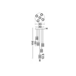 Pendul NovaLuce PHOS metal, acril, auriu, transparent, LED, 28W, 3000K, 1792 Lm - NL-9190201