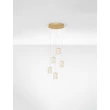 Pendul NovaLuce PHOS metal, acril, auriu, transparent, LED, 28W, 3000K, 1792 Lm - NL-9190201